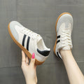 Women's german army trainers (gats) - 2026 summer new arrival: breathable white sneakers, korean style, versatile flat sole, athletic casual skate shoes, single shoes