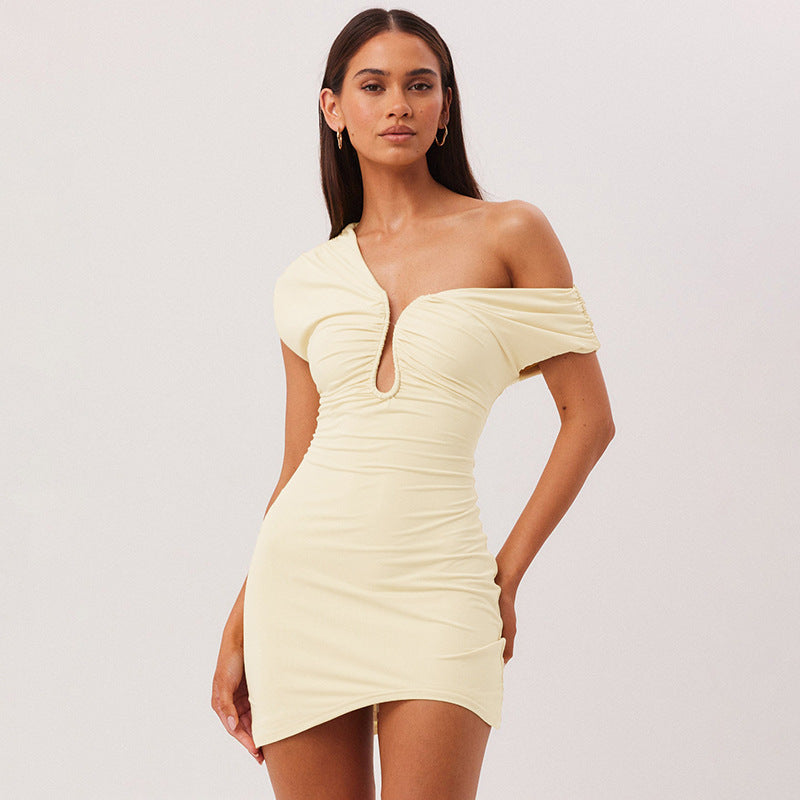 European and american women's clothing  spring/summer new fashion casual sleeveless cutout bodycon mini dress - wholesale for export