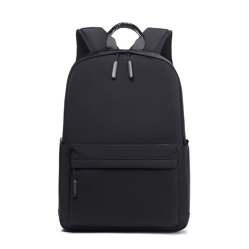 New backpack, student schoolbag, simple and versatile solid color laptop bag, portable business trip backpack