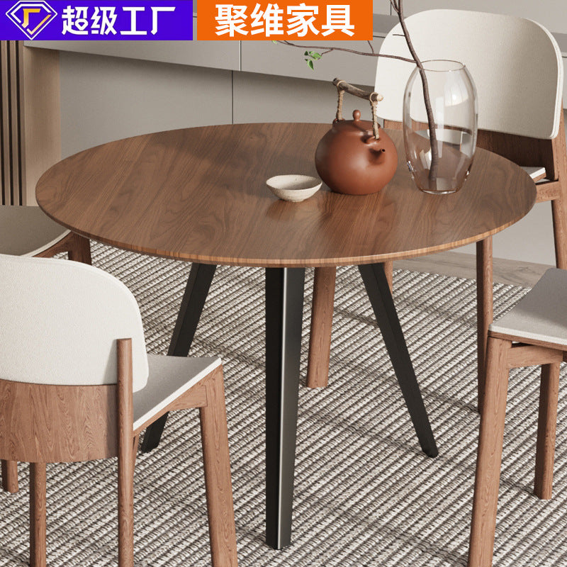 Nordic casual small table minimalist modern compact home dining table manufacturer custom wholesale round table negotiation table