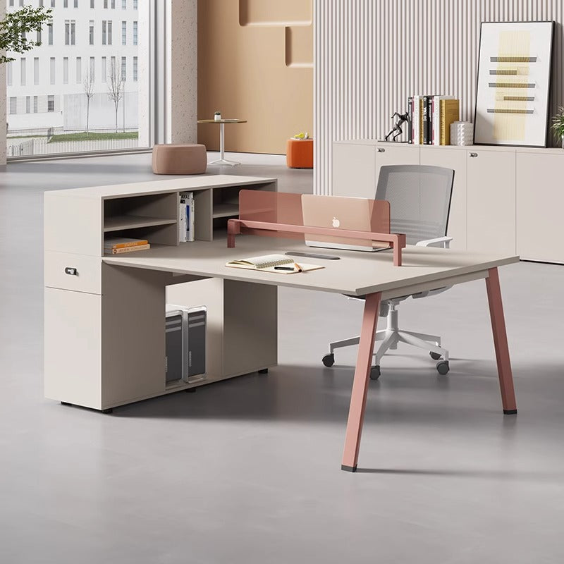 Staff desk office desk and chair combination casual modern office screen computer desk employee slot six-person booth