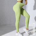 Fashion cross-border peach butt tight yoga pants waistband cross slimming look sports pants butt lift elastic fitness pants for women