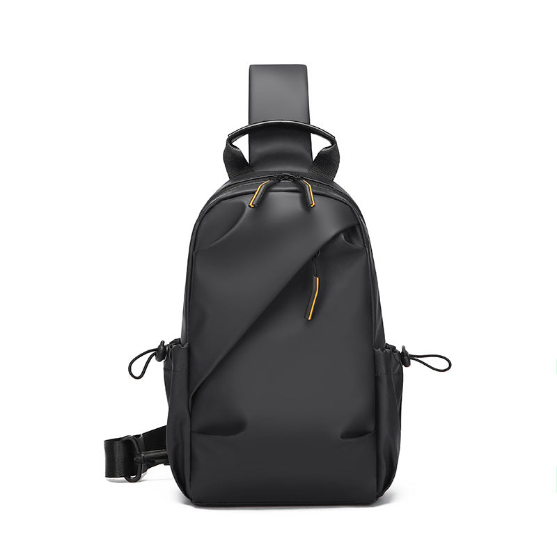Cross-border new men's breast bag, high-end messenger bag, light and simple riding, chest small backpack, casual shoulder bag.