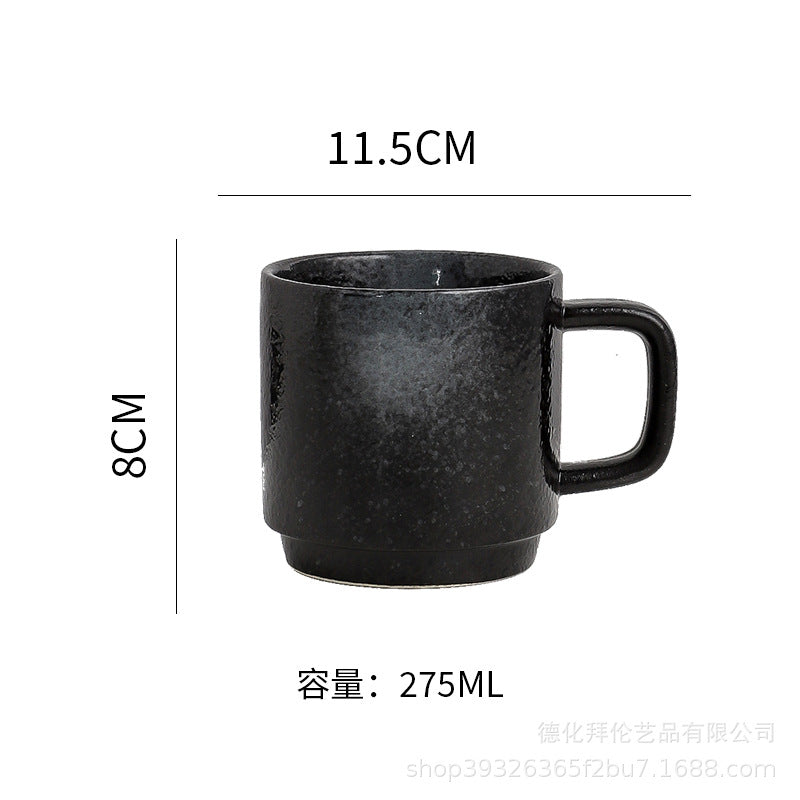 Mug nordic style gridscasual ceramic water cup large with lid coffee cup spoon creative milk cup wholesale
