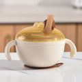 Baby food bowl with straw - anti-spill, suction cup, keeps warm - perfect for soups, cereal, and solid foods