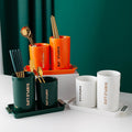 Scandinavian style casual embossed ceramic chopstick barrel suit kitchen combination chopstick cage multi-purpose fork spoon storage rack