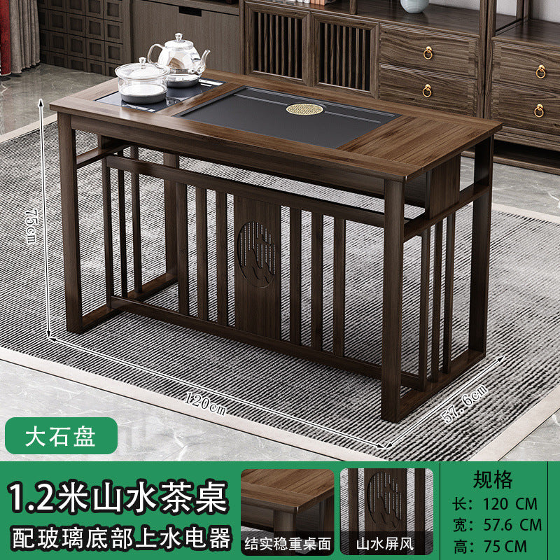 Balcony tea table and chair combination New Chinese-style office household small apartment Kung Fu tea table Boiling water integrated tea making table