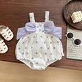 New arrivalcute style baby sling summer floral small flower bag butt clothes cute k-style super cute baby girl crawling clothes