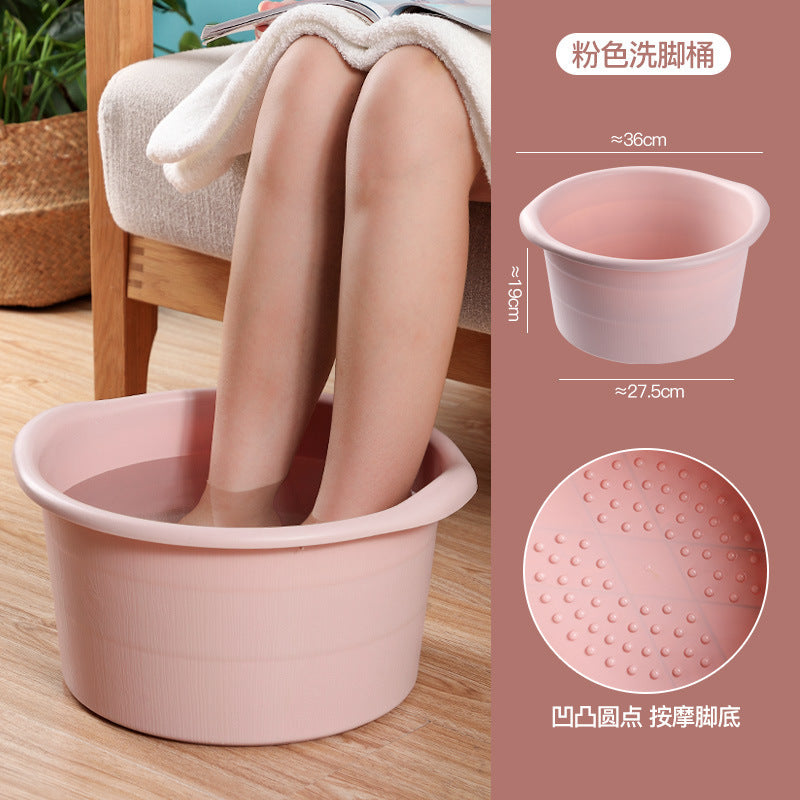 Foot bath bucket large household casual footbath footbath plastic thickened and heightened deep health massage foot bath bucket
