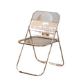 Transparent acrylic chair folding chair simple portable photo folding stool ins style popular makeup chair for home