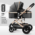 One-hand folding cart with rubber wheels - deluxe edition - gray