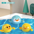 Baby bath toys floating yellow duck shower head for boys and girls, kids' swimming pool water play, water gun for babies