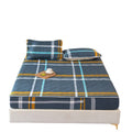 New arrival high weight brushed quilted bed sheet pure color washed cotton mattress protector cotton thickened bed cover bed cover