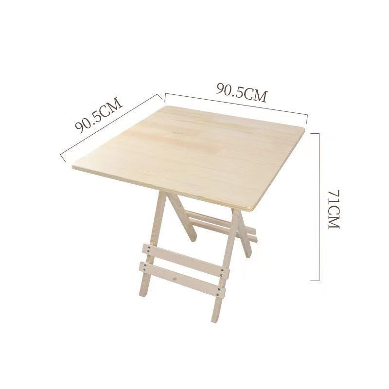 Solid wood folding table - portable dining table - perfect for rentals, simple folding table, square folding table, night market stall table, outdoor folding table