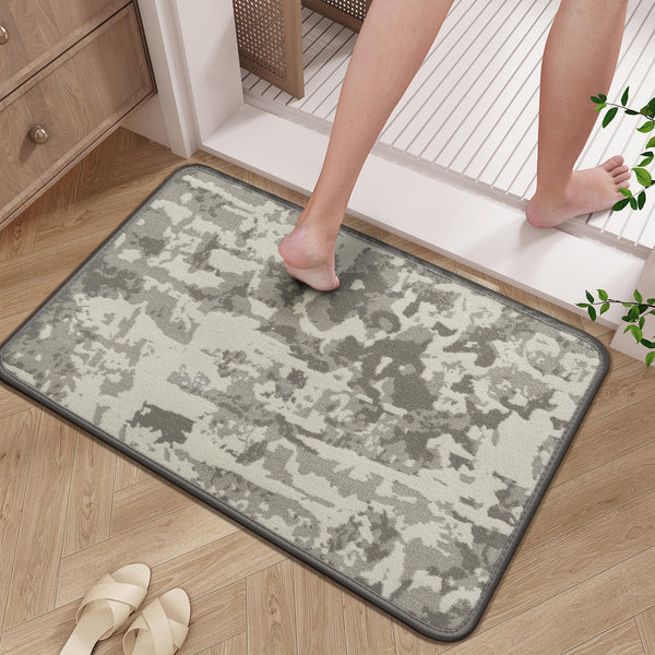 Cross-border special for bathroom foot mats, fleece, water-absorbing quick-drying, high-end modern floor mats, household bathroom door non-slip mats