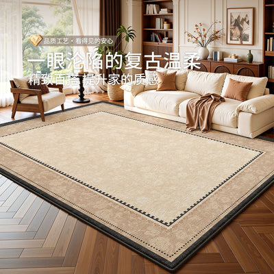Carpet living room 2026 new retro medieval style no-wash, wipeable, waterproof and anti-fouling, maintenance-free bedroom coffee table floor mat