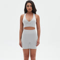 New quick-dry racerback sports bra and high-waisted butt-lifting tight shorts workout set - seamless yoga outfit for women (european & american style)