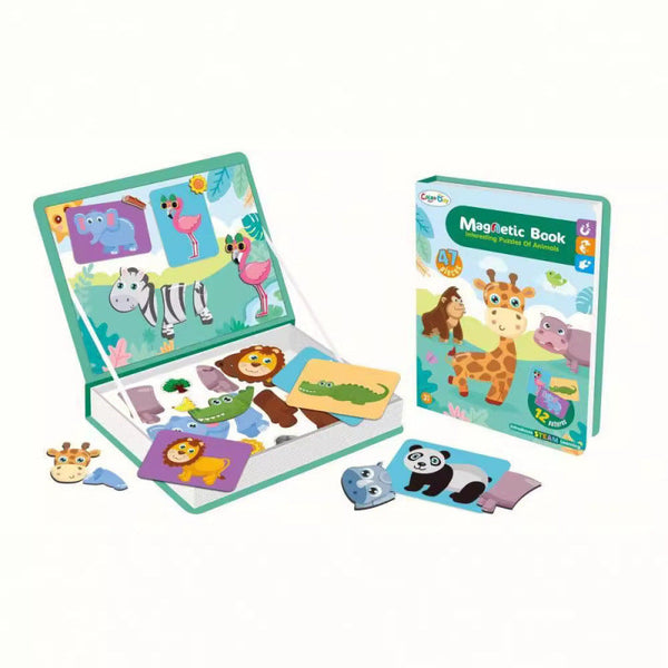 Cross-border export  creative magnetic cartoon puzzle book dressing magnetic sticker children's enlightenment educational toys