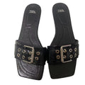 Za new 2024 women's summer sandals: versatile square buckle flat sandals - stylish and casual for everyday wear