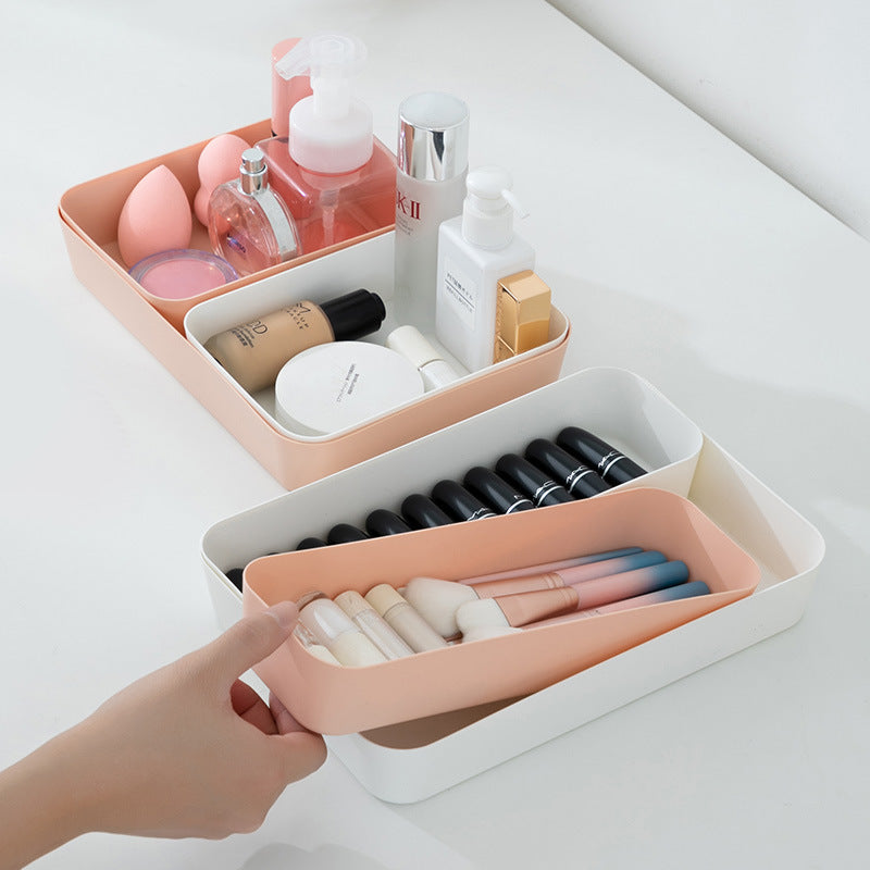 Simple grid storage box, drawer type, cosmetic storage box, desktop stationery, sundries storage artifact, finishing box