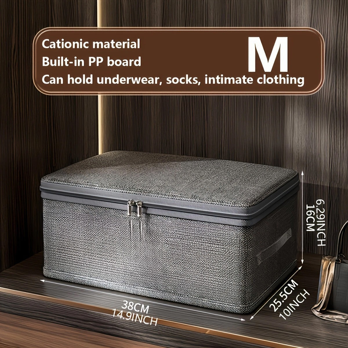 Storage box with lid Organizing box Household flip large thickened folding storage box Wardrobe for clothes storage