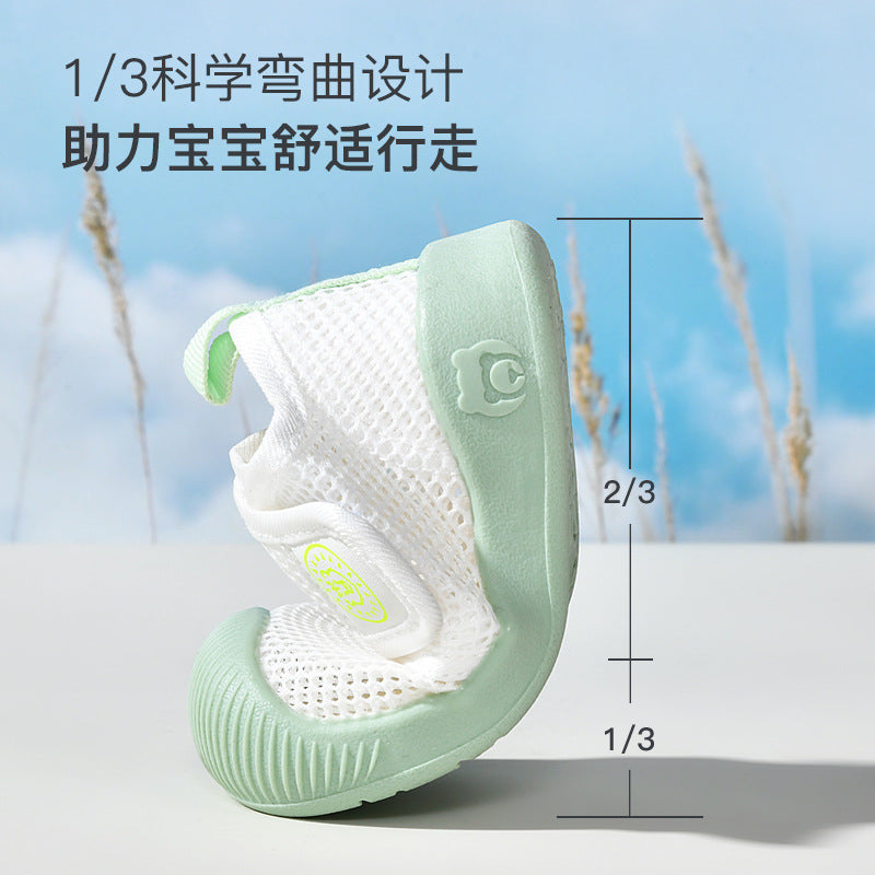 Baby sandals for boys, summer first walker shoes, 0-1-2 years old infant anti-slip soft sole mesh shoes for babies and toddlers, baby girl shoes
