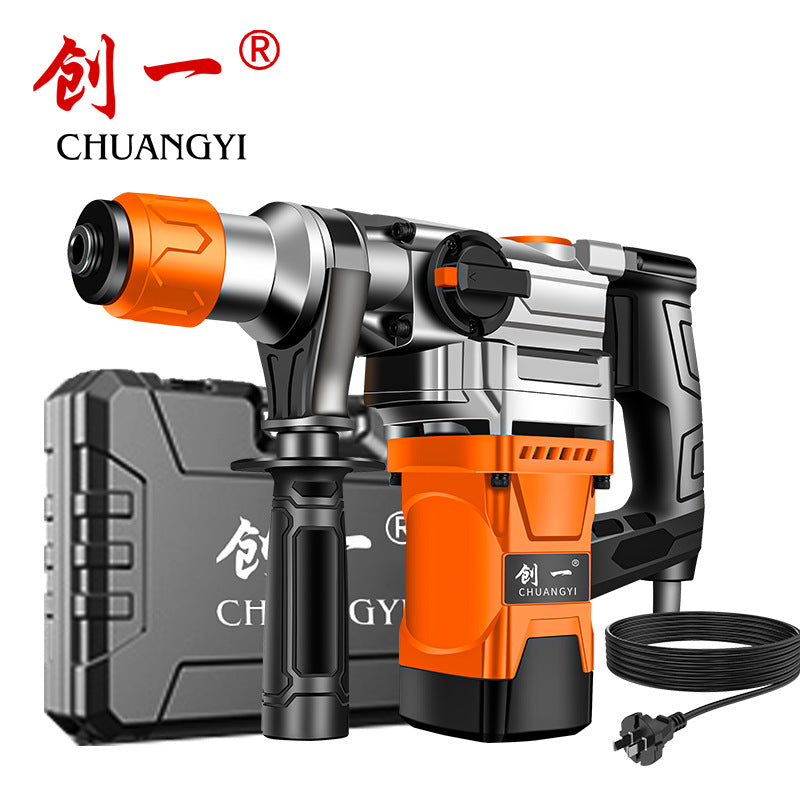 Chuangyi electric hammer and pickaxe dual-purpose concrete for home multi-functional industrial grade high-power impact drill electric drill three-purpose