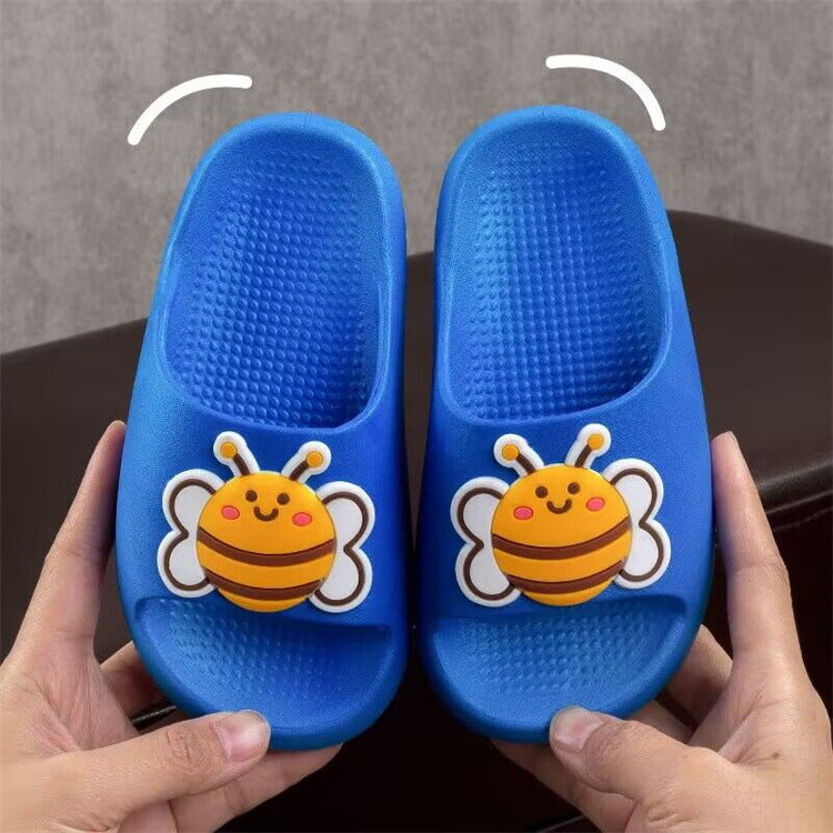 Kids' slippers - boys' summer cartoon indoor "stomping on clouds" comfortable outdoor soft sole baby bathroom sandals