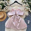 Birthday party dress - 3d butterfly, strapless, off-the-shoulder, spaghetti strap, boned waist, a-line, satin mini dress