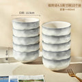 Ceramic rice bowl for home2025new arrival underglaze color classy sense tableware eating bowl plate dish suit small bowl