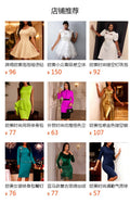 European and american sexy bowknot off-the-shoulder sequin bodycon bandeau waist party a-line dress