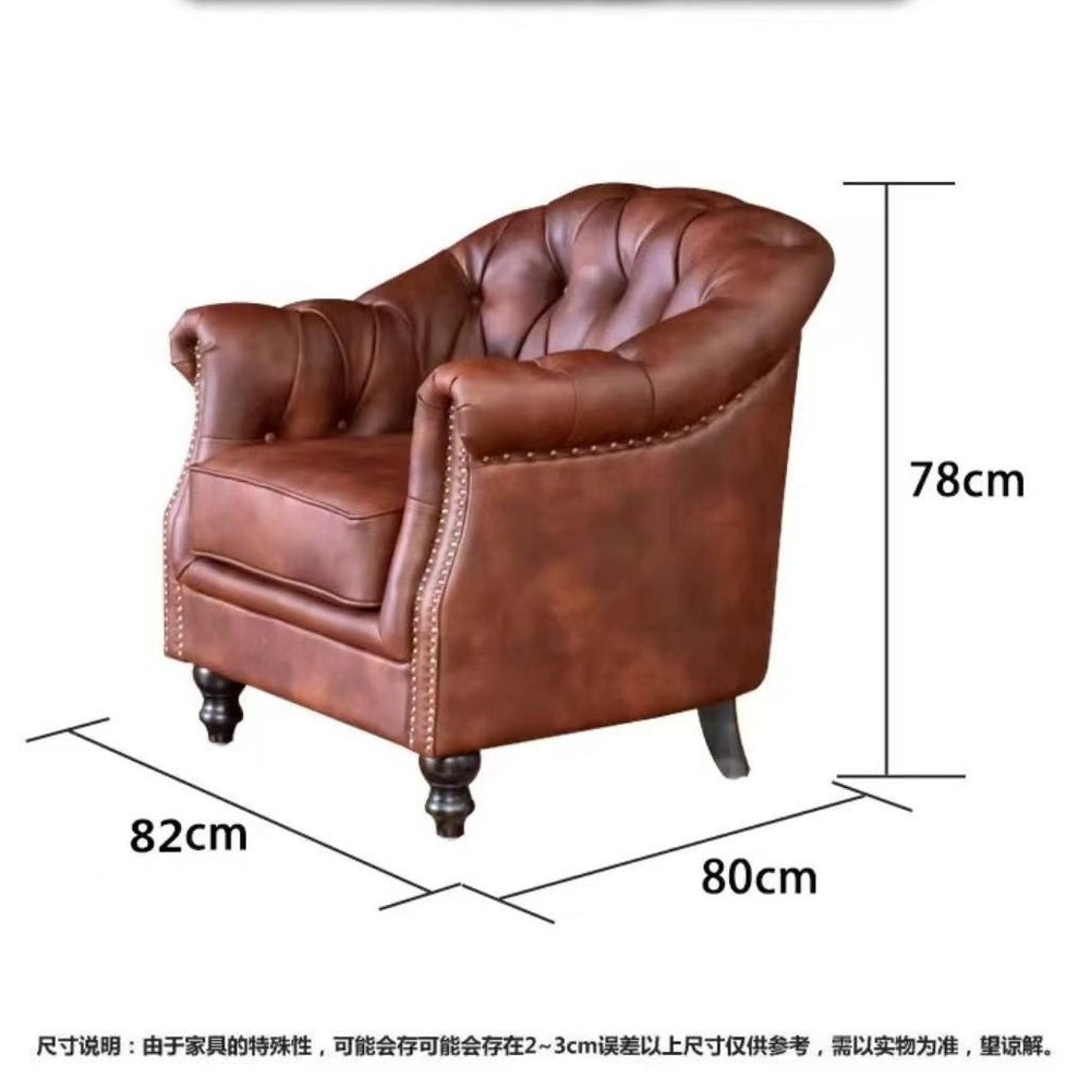 American retro tiger chair casual hotel bar cafe clothing store industrial style pull button single sofa chair