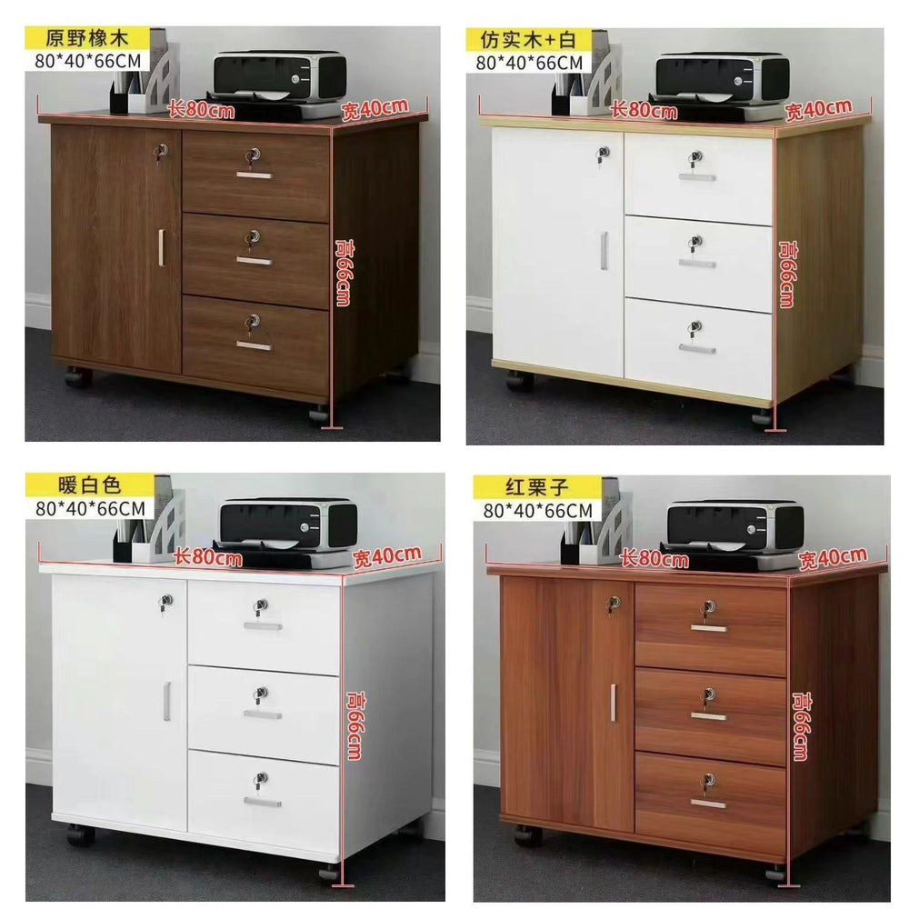 Office file cabinet with lock, storage cabinet, drawer storage cabinet, low cabinet, movable storage cabinet, balcony storage cabinet