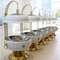 Golden stainless steel buffet warmer - 8l hotel wedding alcohol-fired buffet stove - in stock