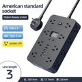 Amazon's new us standard usb multi-hole pd fast charging power strip with bilateral bypass socket strip extension power strip