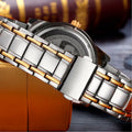【tv shopping hot pick】diamond-accented stainless steel quartz watch - wholesale for men, dual calendar, luminous, suitable for women, couple's style
