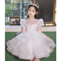 New arrival kidsshort dress new arrival style children's clothing baby girl first birthday mesh tutu skirt girl princess dress evening dress