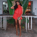 European and american cross-border women's fashion:  autumn new arrivals - sexy and elegant halter neck sleeveless bodycon puffy skirt mini dress