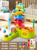 Baby educational fun ejection press shooting track ball spinning fun scoring game ball free stacking toy