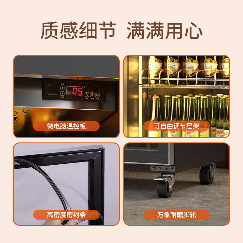 Huaer catering beer and beverage refrigerated cabinet 490l single door commercial freezer supermarket refrigerator display cabinet wholesale manufacturer