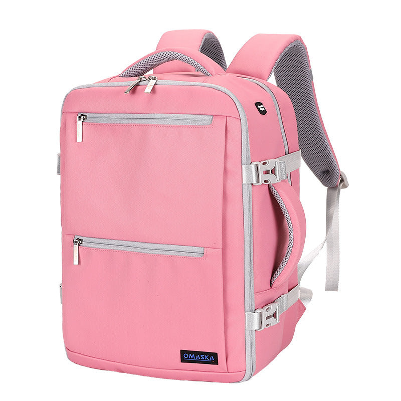 Cross-border new large-capacity backpack, men's and women's high-end sense, simple and breathable business backpack, multi-functional casual backpack