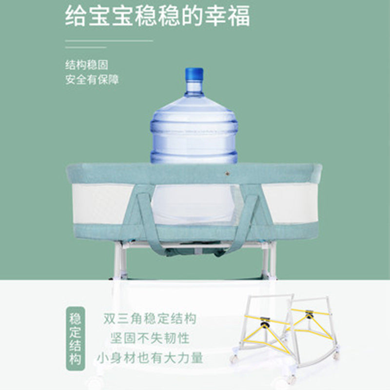 Baby crib newborn bed splicing large bed baby rocking bed bb children's bed cradle bed multifunctional movable foldable