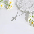 Stainless steel exquisite gold cross necklace - minimalist style gold cross pendant necklace for women and girls - perfect gift