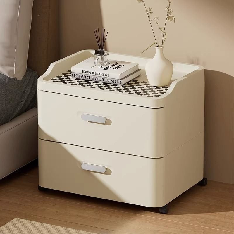 Bedside table for room, simple rental bedroom, household multi-layer bedside cabinet, plastic ins style creative storage rental house