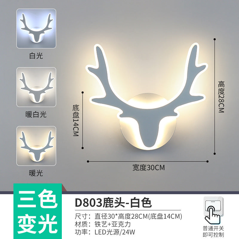 The whole network low-cost led corridor aisle entrance light new Nordic stairs balcony bedroom bedside background wall wall lamp