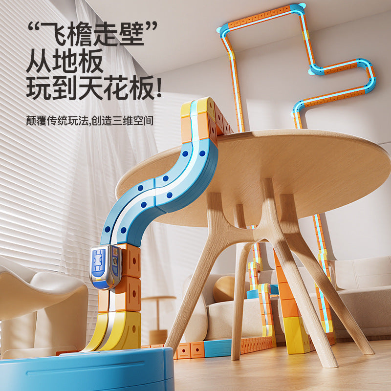 New arrival: bestselling children's educational magnetic track train set - assemble & play! high-speed rail, magnetic building blocks, perfect toy for boys