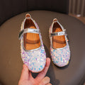 Girls'  spring new collection: sparkling soft-soled princess leather shoes for mid-to-large children - wholesale direct from the manufacturer, featuring hook-and-loop fasteners