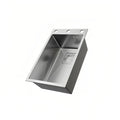 Side kitchen sink small single slot thickened 304 stainless steel vegetable basin dishwashing sink water bar island balcony pool