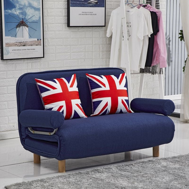 Foldable and detachable washable small apartment living room minimalist modern double/single multifunctional cat paw leather sofa bed - free shipping