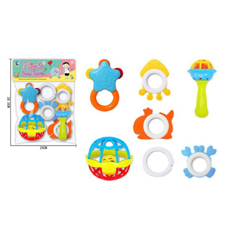 South East Asia Hot Sale Baby Catch Ball Rattle Soft Rubber Hand Rattle Baby Toothpaste Baby 0-1 Years Old Educational Toys